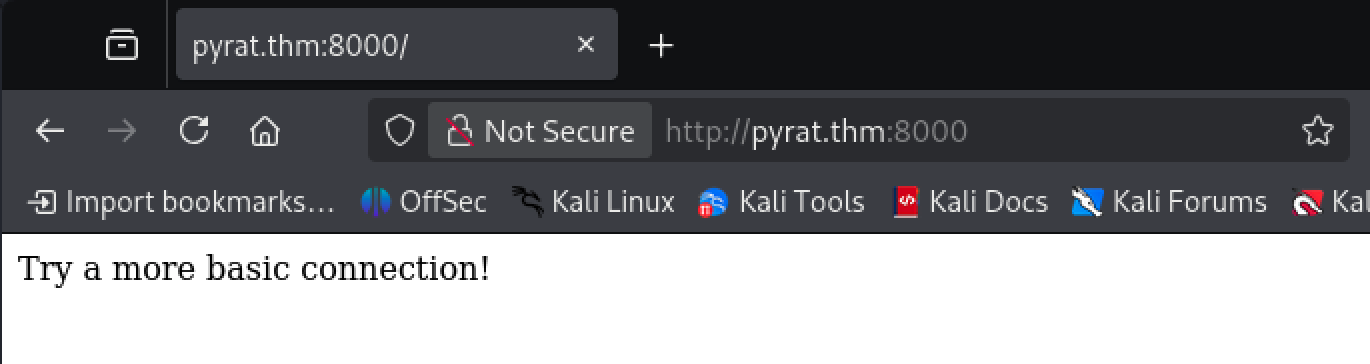 Try a more basic connection